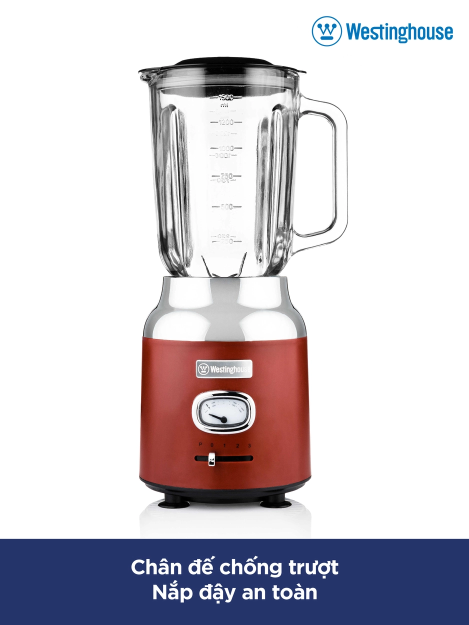 Máy Xay Sinh Tố Retro Để bàn Westinghouse 1.5L 600W WKBE221 Hàng Chính Hãng, Bảo Hành 12 Tháng