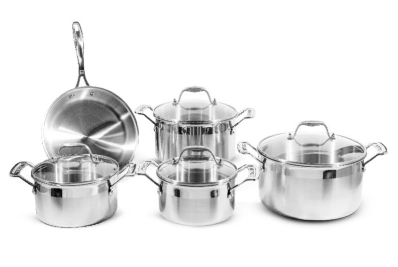 Bộ nồi inox 3 lớp đáy liền cao cấp 5 món Zwilling ZW-09PCS, Hàng chính hãng, Bảo hành 12 tháng