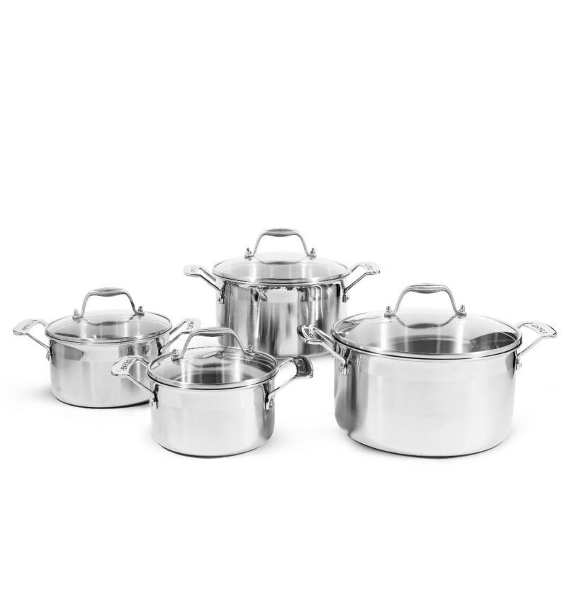 Bộ nồi Inox 3 lớp đúc liền cao cấp 4 món Zwilling ZW-08PCS, Hàng chính hãng, Bảo hành 12 tháng